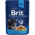 Plic Bucăţi Pui Kitten - BRIT PREMIUM hrana umeda brit